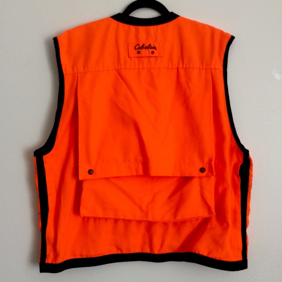 Cabela’s High Visibility Bright Orange Safety Work Hunting Vest Sz L-XL - Picture 2 of 13
